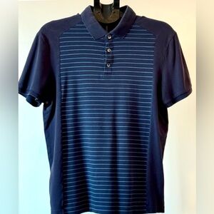Calvin Klein Blue Striped Polo Body Fit Shirt